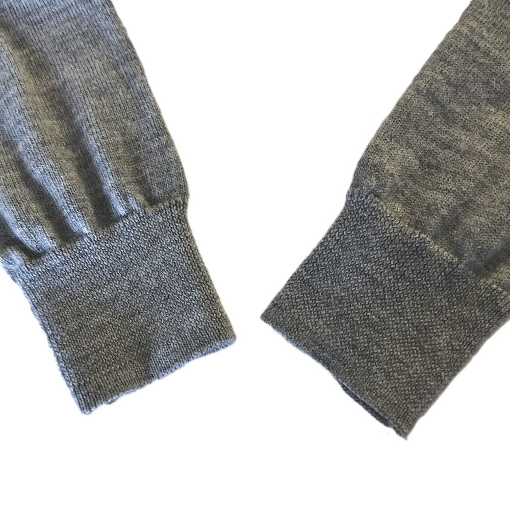 GOODTHREADS 100% Merino Wool Cardigan Sweater Mens XS Gray V-Neck Front Pockets - Picture 9 of 16